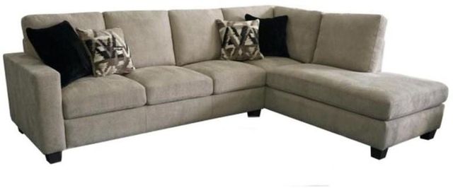 Coaster® Whitson Stone Cushion Back Upholstered Sectional
