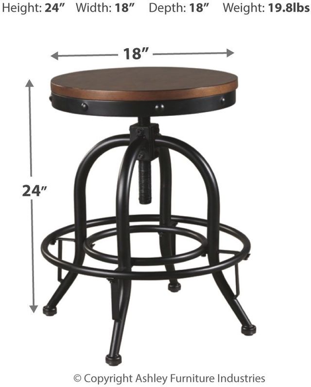 Signature Design by Ashley® Valebeck Black/Brown Counter Height Bar Stool-2