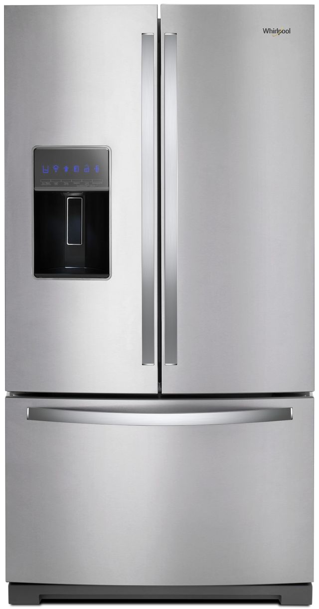 Réfrigérateur à portes françaises de 36 po de 27 pi³ - Acier Inox Printshield, Eau et Glace, 205488