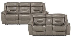 Mazin Furniture Kennett 2 Piece Brownish Gray Sofa/Loveseat Set