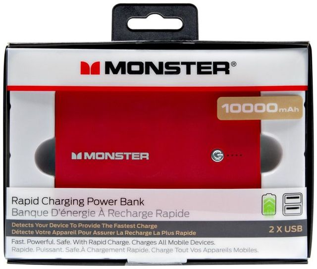 Monster® 10000mAh Power Bank-Red 3