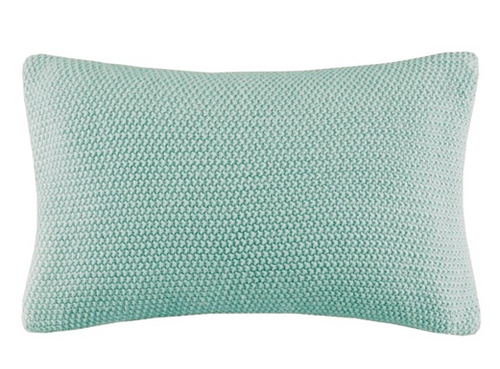 INK+IVY Kiran Embroidered Oblong Pillow in Blue