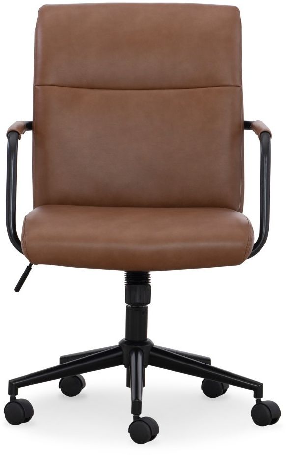 Home Furniture Outfitters Sawyer Cognac Metal Arm Task Chair-1