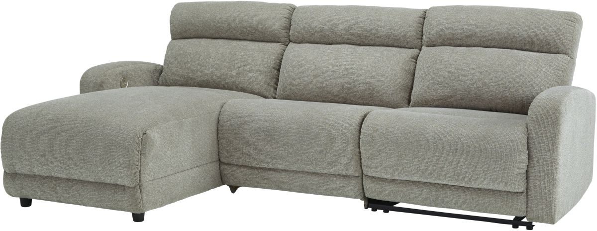 Signature Design by Ashley® Colleyville 3-Piece Stone Power Reclining Sectional with Chaise