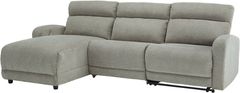 Signature Design by Ashley® Colleyville 3-Piece Stone Right-Arm Facing Power Reclining Sectional with Chaise