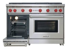Wolf® 48" Stainless Steel Pro Style Gas Range 1