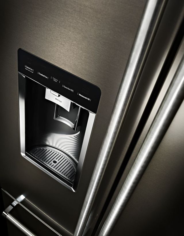 KitchenAid® 23.8 Cu. Ft. Black Stainless Steel with PrintShield™ Finish Counter Depth French Door Refrigerator 8