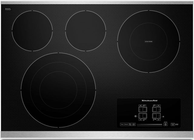 KitchenAid® 30" Electric Cooktop-Stainless Steel