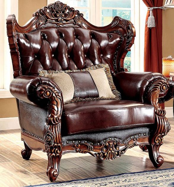 dark brown living room chair