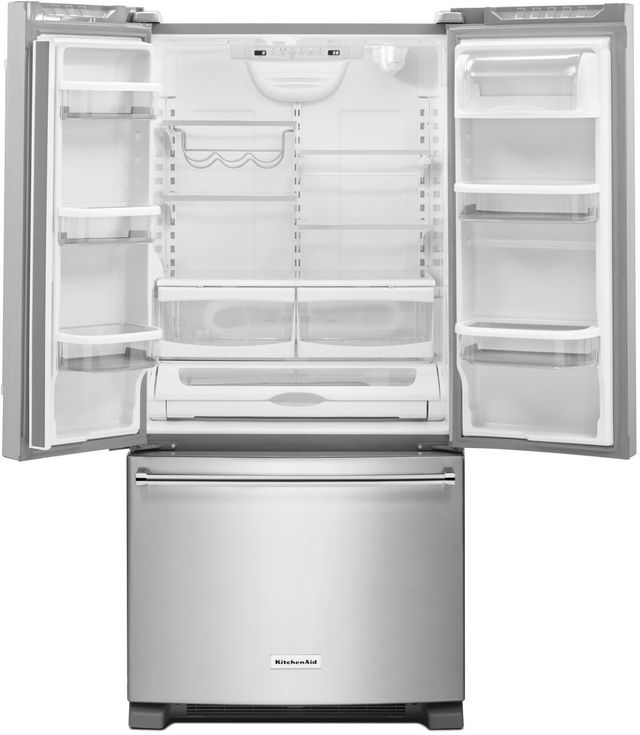 Réfrigérateur à portes françaises de 33 po KitchenAid® de 22,1 pi³ - Acier inoxydable 1