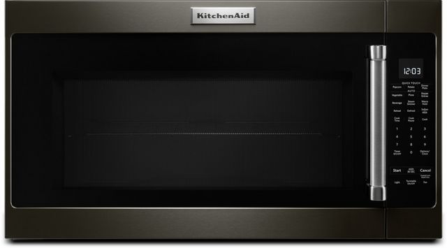 Four à micro-ondes à hotte intégrée de 30 po KitchenAid® de 2,0 pi³ - Acier inoxydable noir 0