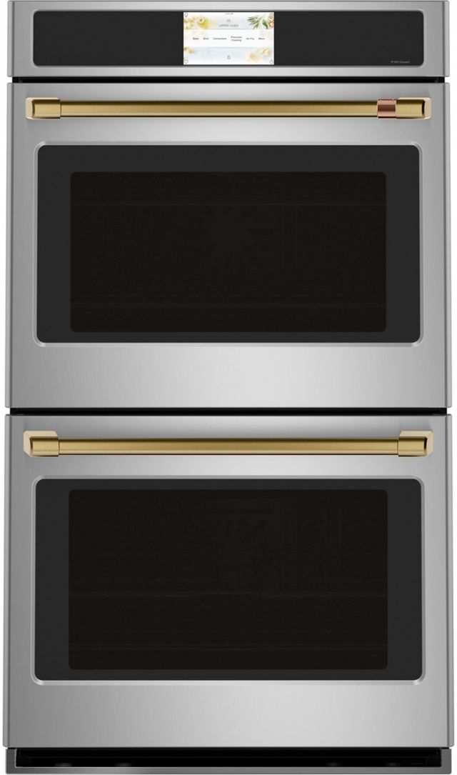 Café™ Brushed Brass Double Wall Oven Handles 1