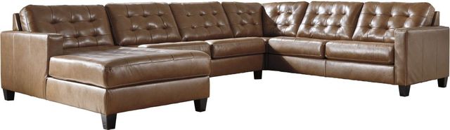 Signature Design by Ashley® Baskove 4-Piece Auburn Left-Arm Facing Sectional with Chaise-0
