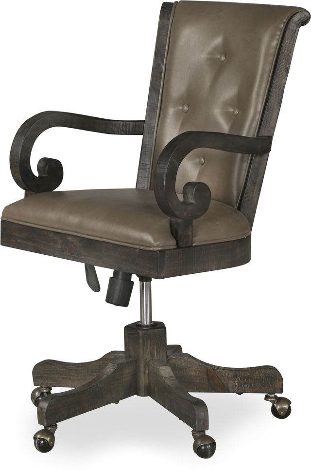 Magnussen Home® Bellamy Peppercorn Upholstered Swivel Chair-1