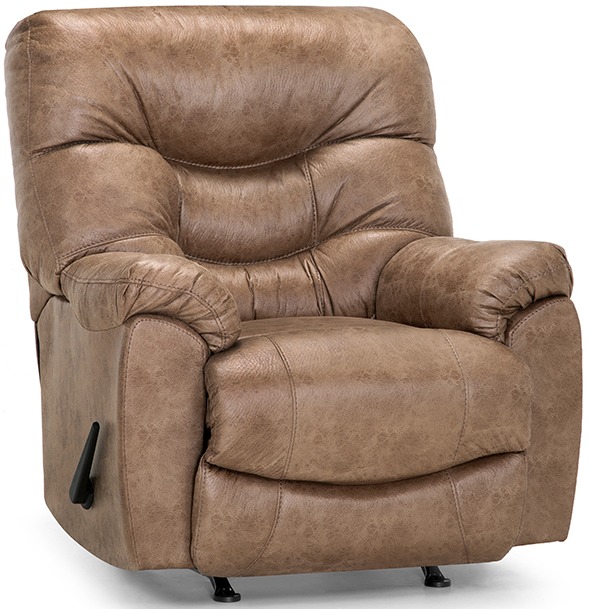 camel leather rocking chair