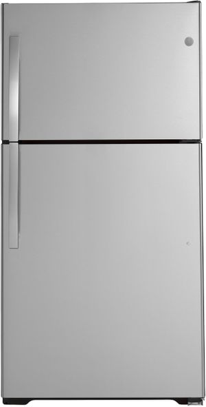 OUT OF BOX GE® 33 in. 21.9 Cu. Ft. Stainless Steel Top Freezer Refrigerator