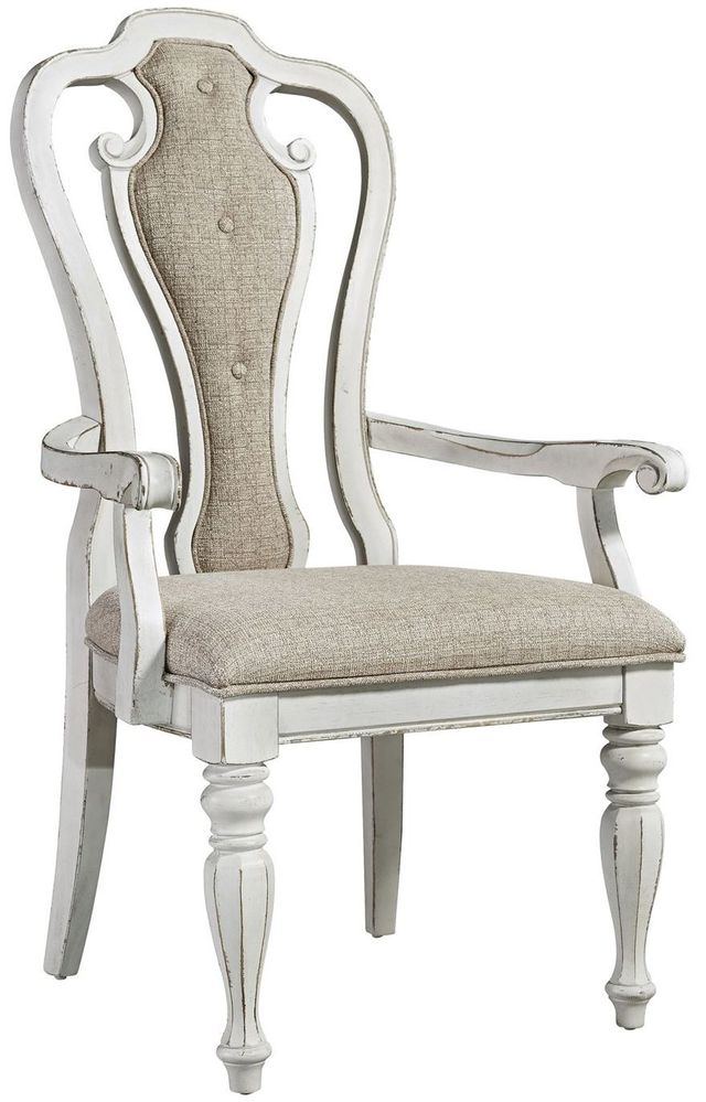 Liberty Furniture Magnolia Manor 7 Piece Antique White Rectangular Leg Table Set 8