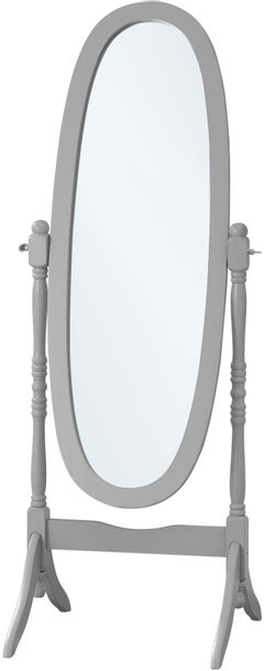 Monarch Specialties Inc. Grey 59" Oval Wood Mirror
