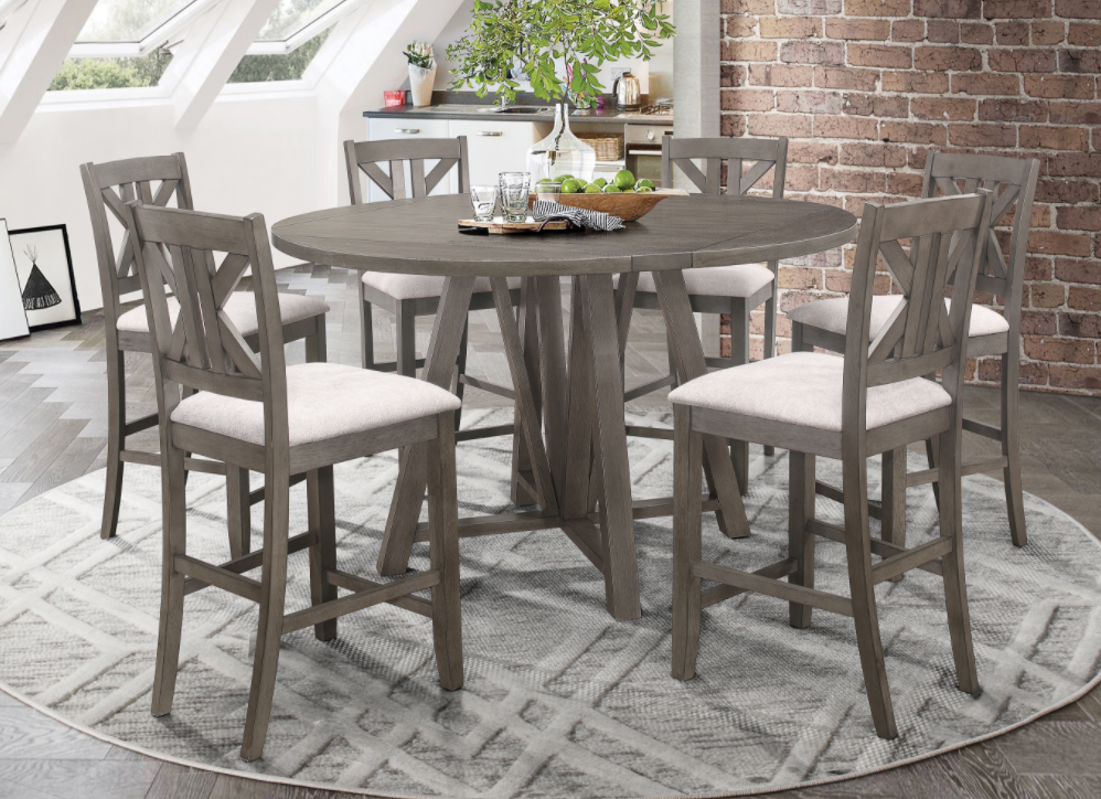 7 piece counter height round dining set