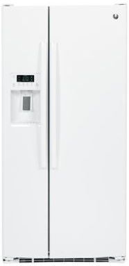 GE® 23.2 Cu. Ft. White Side-By-Side Refrigerator-GSS23GGKWW