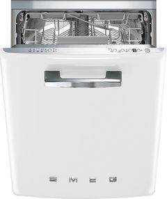 Smeg 50's Retro Style Aesthetic 24" White Built In Dishwasher