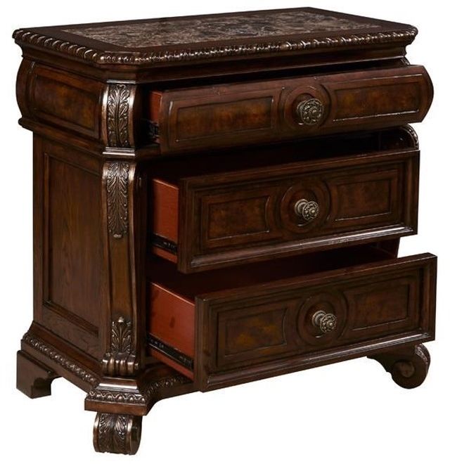 Home Insights Furniture Vintage Dark Brown Nightstand-1