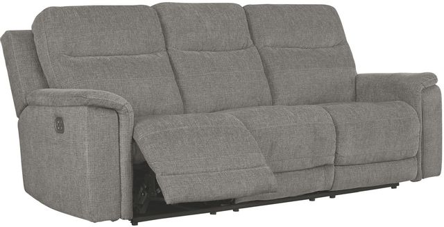 Signature Design by Ashley® Mouttrie Smoke Power Reclining Sofa with Adjustable Headrest