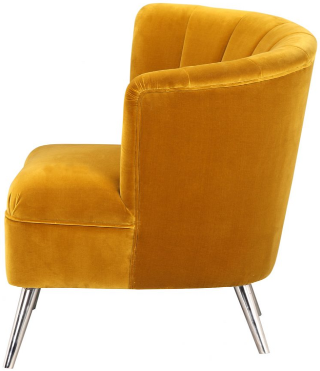 Moe's Home Collection Layan Yellow Right Accent Chair 3