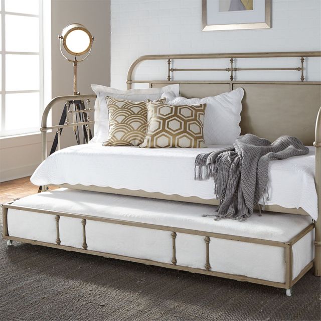 Liberty Vintage Cream Twin Metal Day Bed with Trundle-0