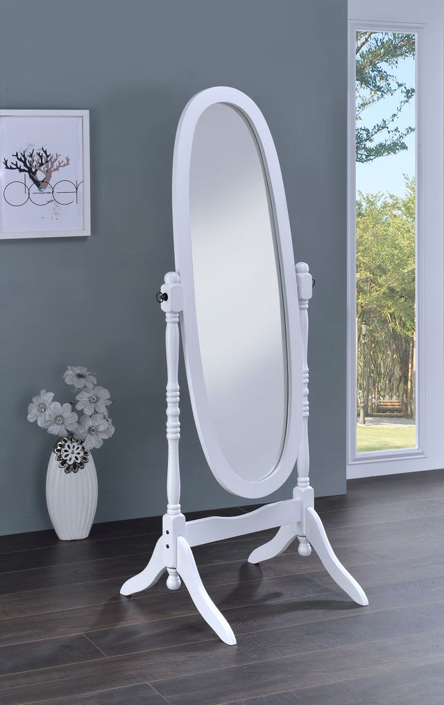 Coaster® White Cheval Mirror 4