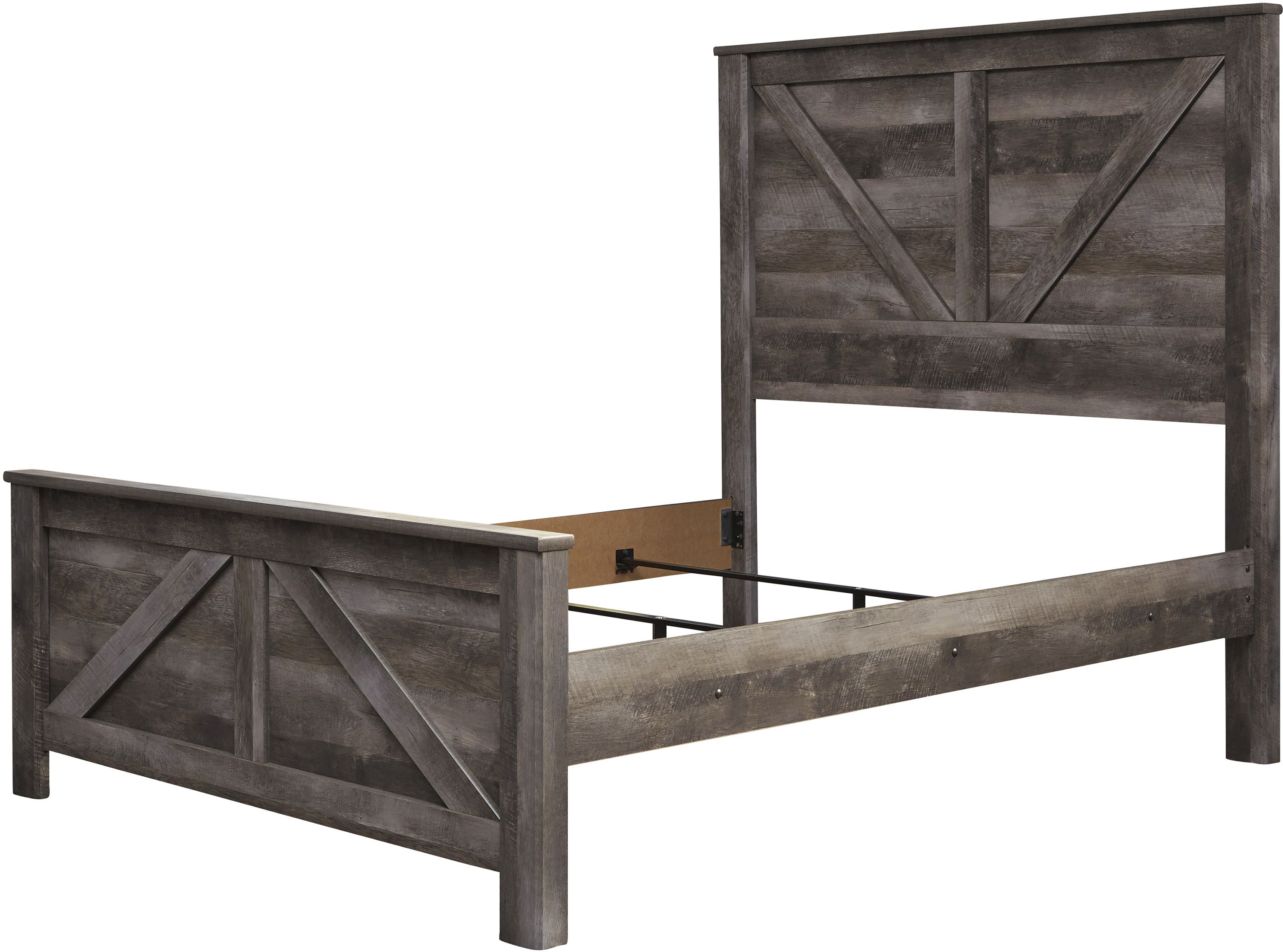 Signature Design by Ashley® Wynnlow Gray Queen Crossbuck Panel Bed