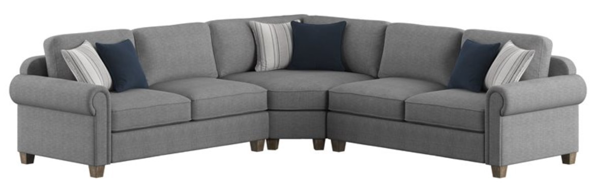 Emerald home outlet repose gray sectional