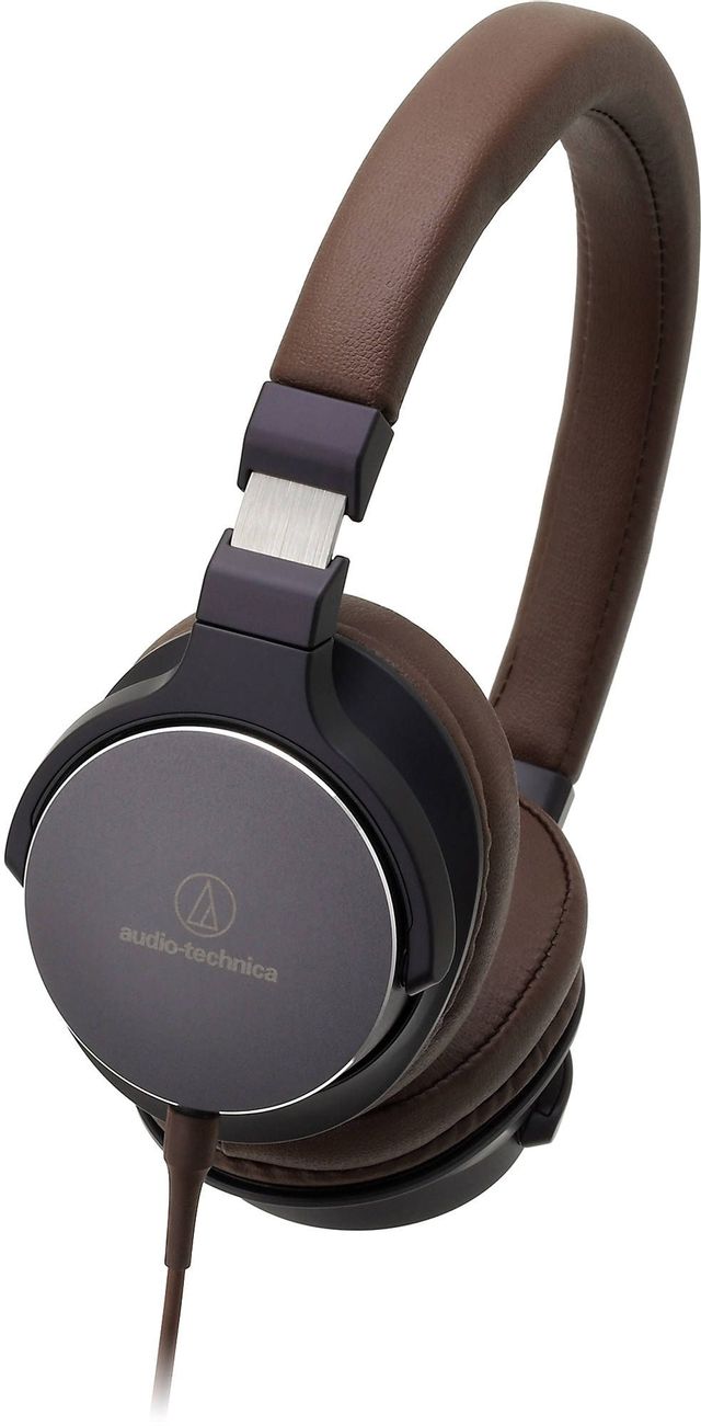 Audio-Technica® Navy/Brown On-Ear High Resolution Headphones 0