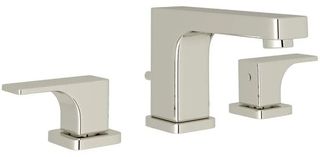 Rohl® Quartile™ Polished Nickel High Neck Widespread Bathroom Faucet
