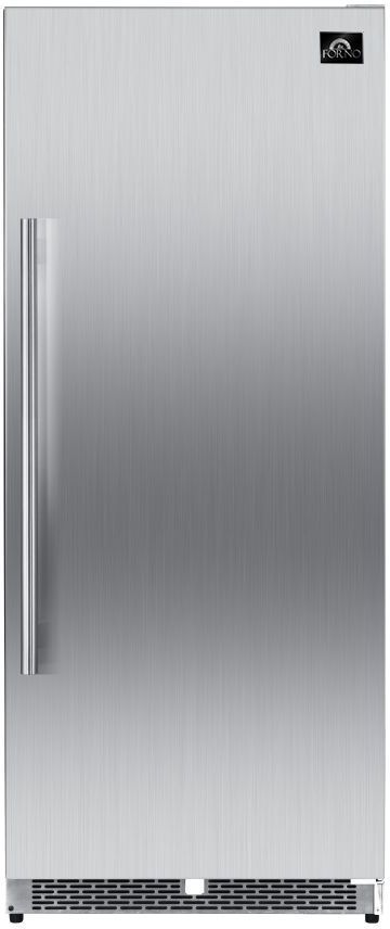 FORNO® Alta Qualita 30 in. 14.6 Cu. Ft. Stainless Steel Column Refrigerator