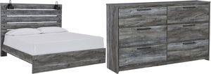 Signature Design by Ashley® Baystorm 2-Piece Gray King Panel Bed Set