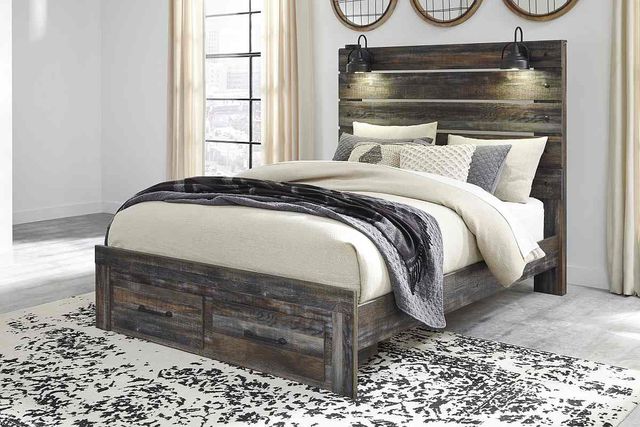 Signature Design by Ashley® Drystan Brown Queen Panel Bed with 2 Storage Drawers 24