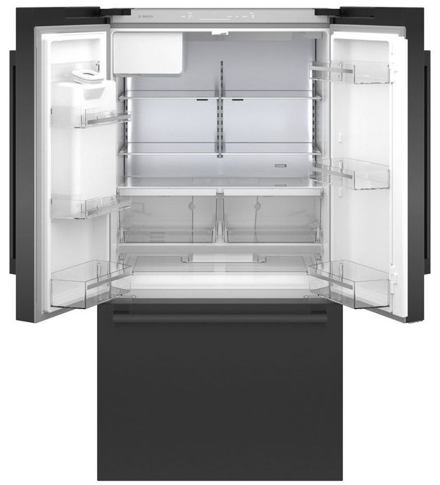 Bosch® 500 Series 21.6 Cu. Ft. Black Stainless Steel Counter Depth ...