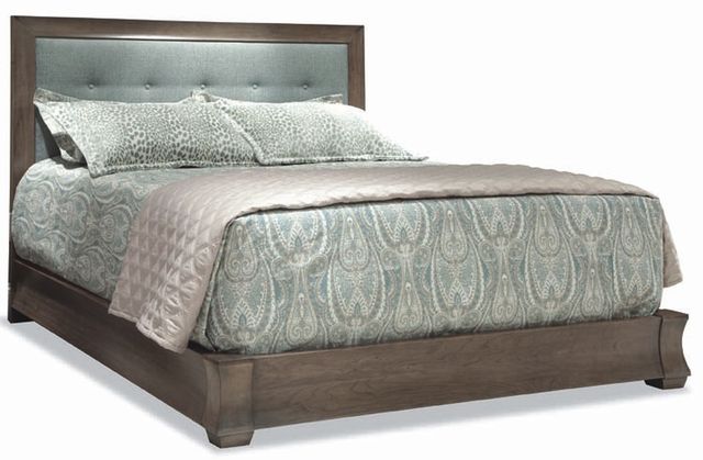 Durham Furniture Cascata Coastal Fog King Upholstered Bed