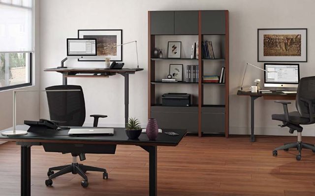 BDI Sequel® Chocolate Stained Walnut Lift Desk 5