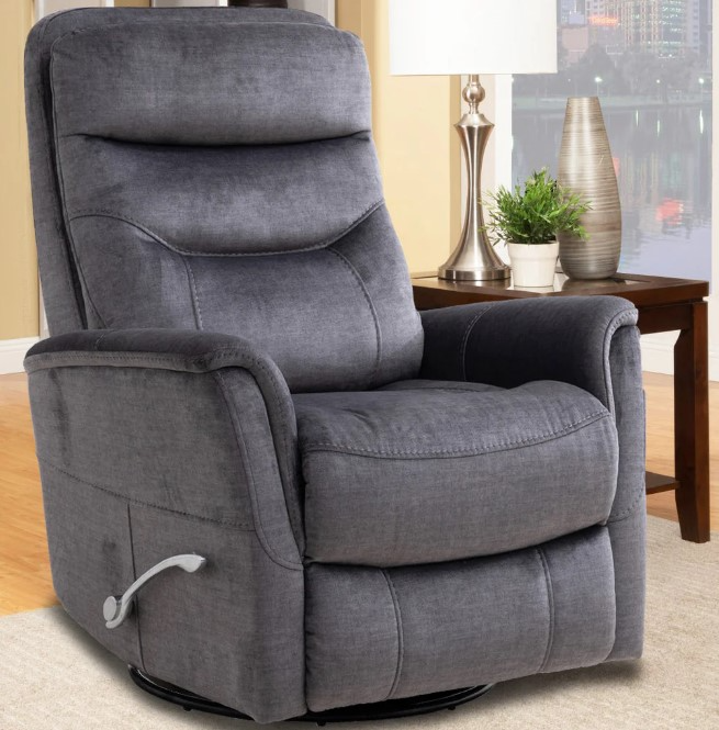 Parker House® Gemini Capri Charcoal Manual Swivel Recliner | Van's Home ...