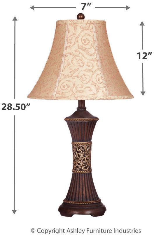 Signature Design by Ashley® Mariana 2-Piece Bronze Poly Table Lamps 1