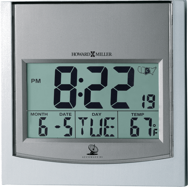 Howard Miller® Techtime II Two-Tone Digital LCD Wall Clock