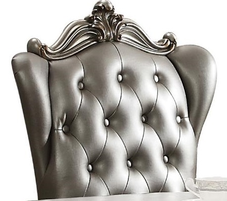 ACME Furniture Versailles Antique Platinum Silver Office Chair