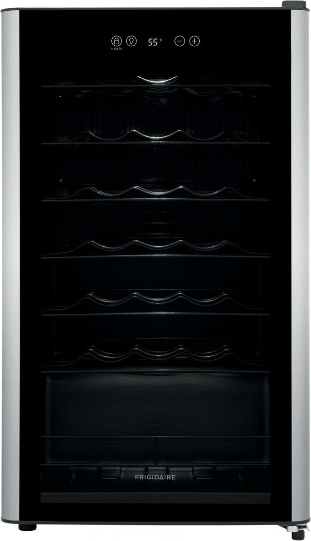 Frigidaire® 19" Black Stainless Steel Wine Cooler-0