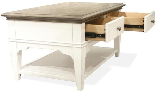 Riverside Furniture Myra Natural Small Leg Coffee Table with Paperwhite Base-3