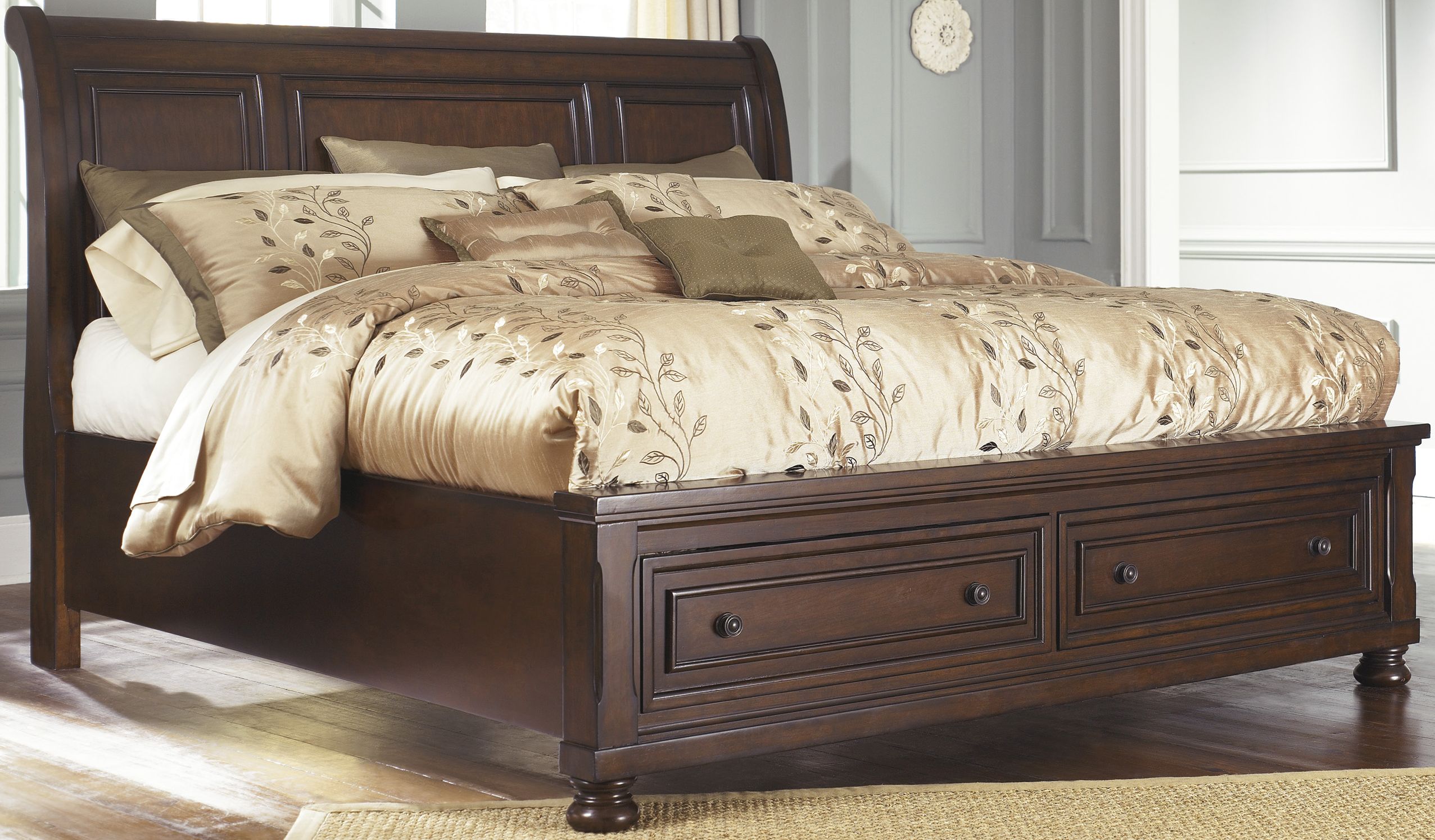 Millennium® By Ashley® Porter 4-Piece Rustic Brown King Bedroom Set ...