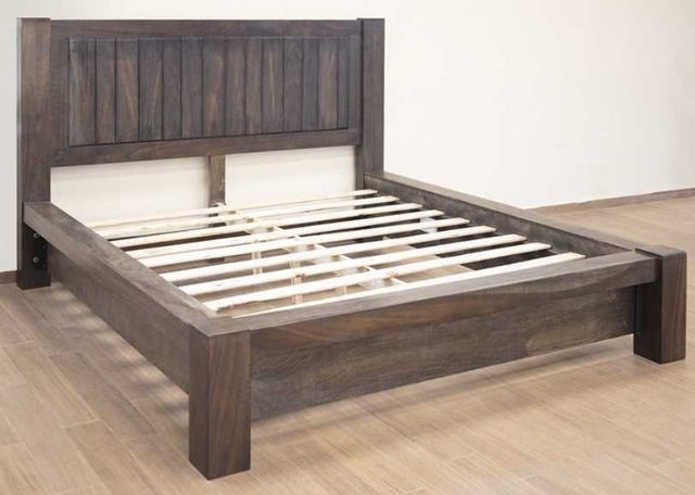 International Furniture Direct San Luis 4-Piece Brown/Warm Gray Eastern King Bedroom Set