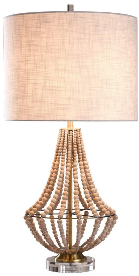 Harp & Finial® Aurora Natural Wood Table Lamp-1