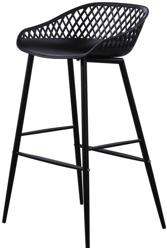 Moe's Home Collection Piazza Black-m2 Outdoor Bar Stool